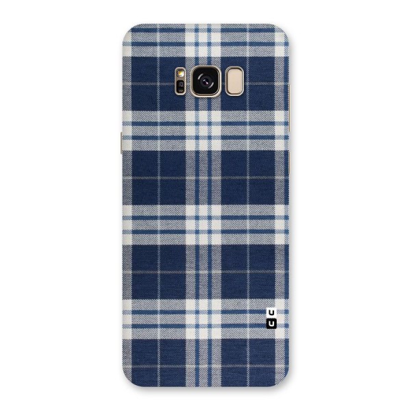 Blue White Check Back Case for Galaxy S8 Plus