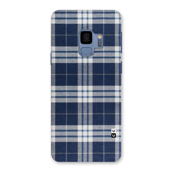 Blue White Check Back Case for Galaxy S9