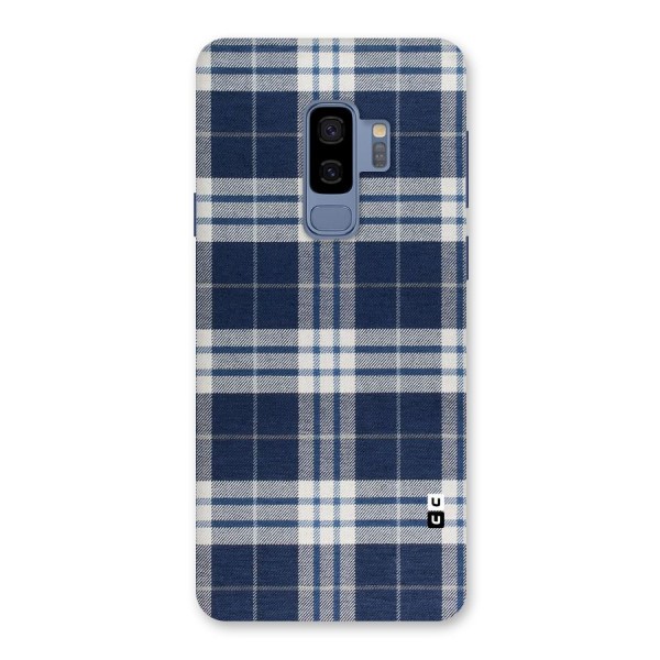 Blue White Check Back Case for Galaxy S9 Plus