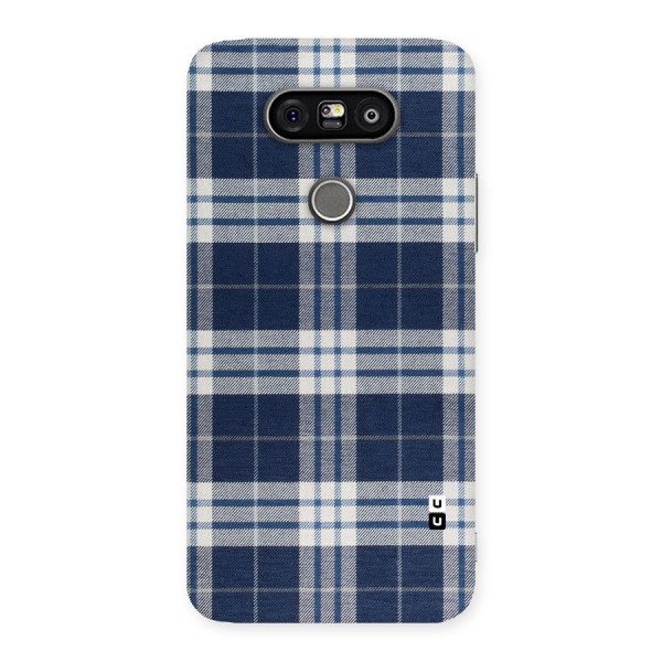 Blue White Check Back Case for LG G5