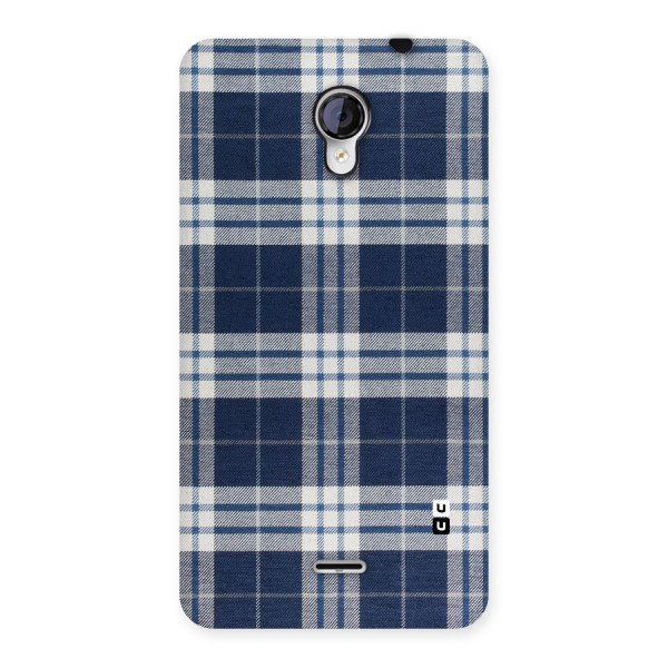 Blue White Check Back Case for Micromax Unite 2 A106