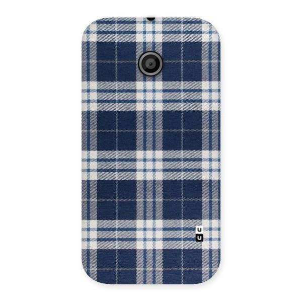 Blue White Check Back Case for Moto E