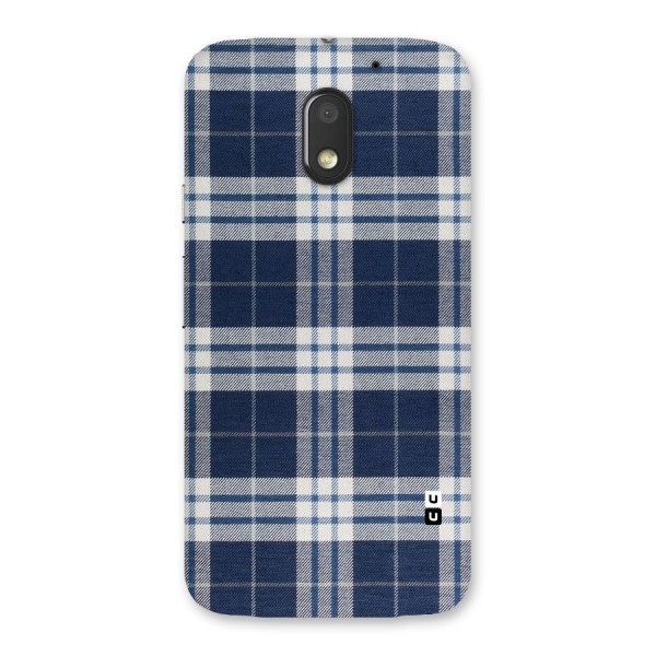 Blue White Check Back Case for Moto E3 Power