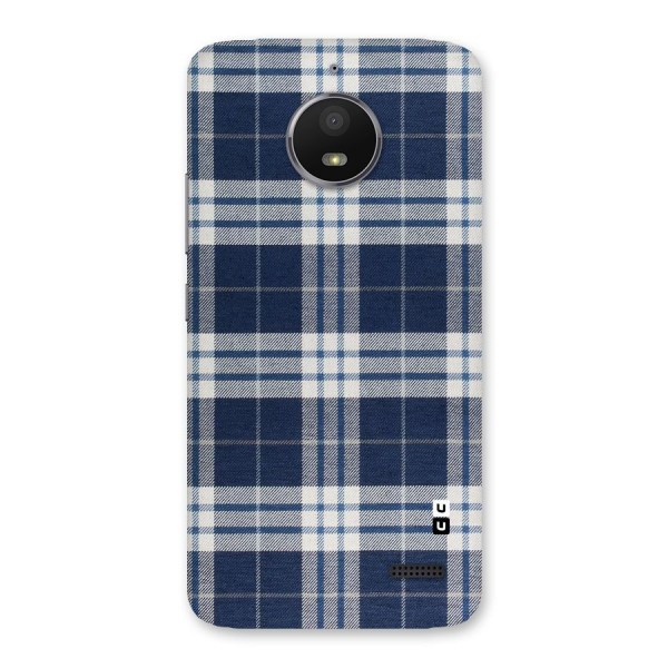 Blue White Check Back Case for Moto E4