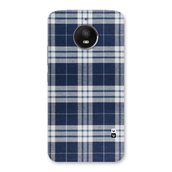 Blue White Check Back Case for Moto E4 Plus