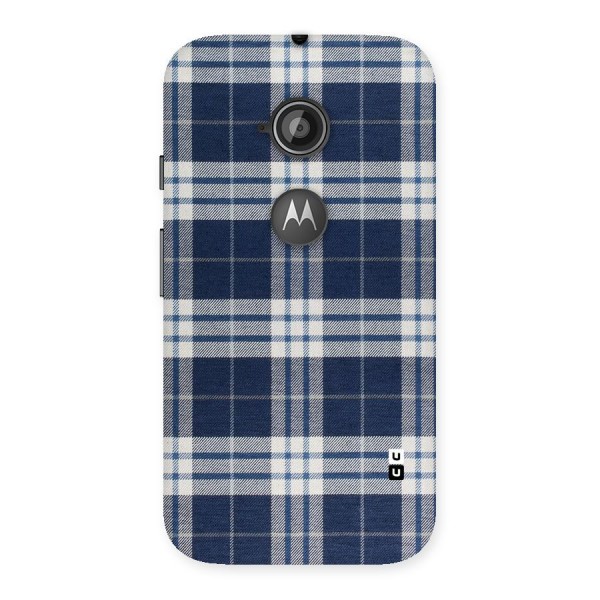 Blue White Check Back Case for Moto E 2nd Gen