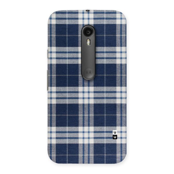 Blue White Check Back Case for Moto G3