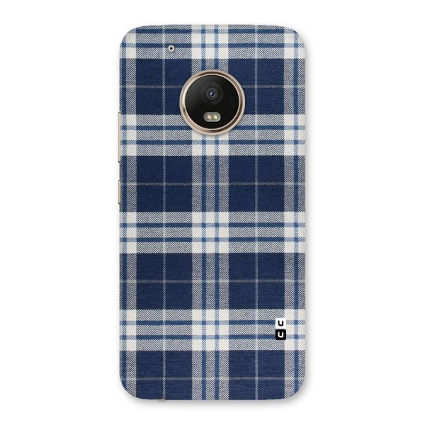 Blue White Check Back Case for Moto G5 Plus