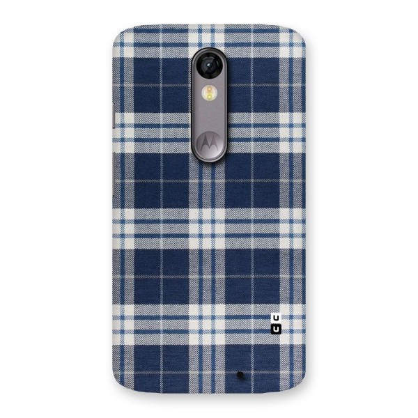 Blue White Check Back Case for Moto X Force