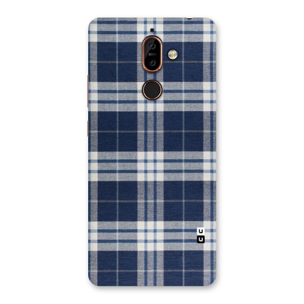 Blue White Check Back Case for Nokia 7 Plus