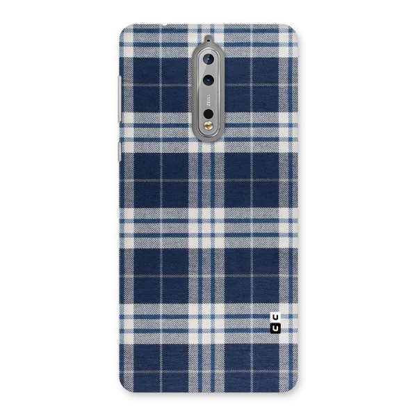 Blue White Check Back Case for Nokia 8