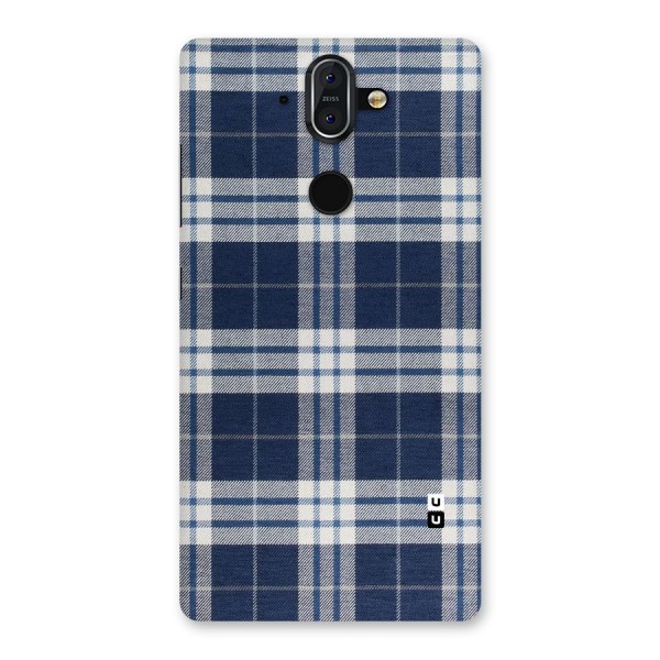 Blue White Check Back Case for Nokia 8 Sirocco