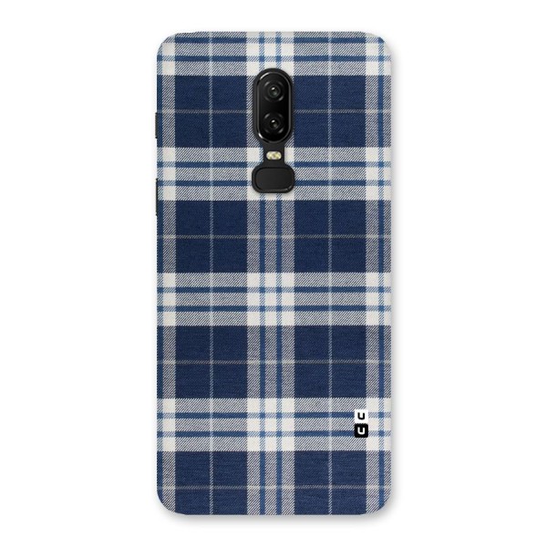 Blue White Check Back Case for OnePlus 6