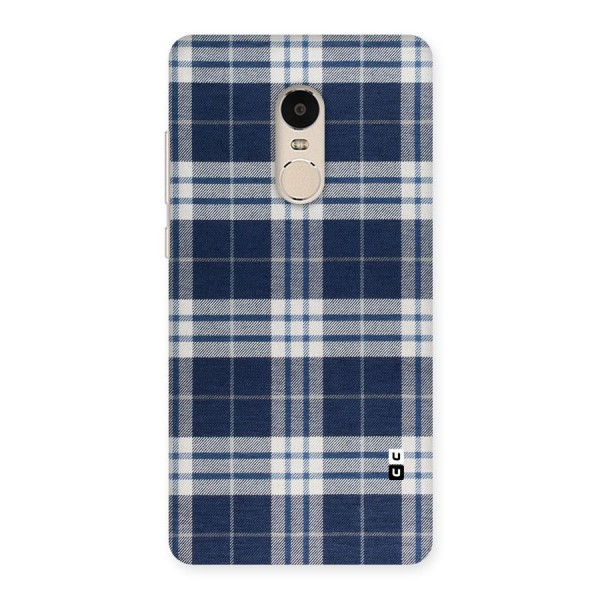 Blue White Check Back Case for Xiaomi Redmi Note 4