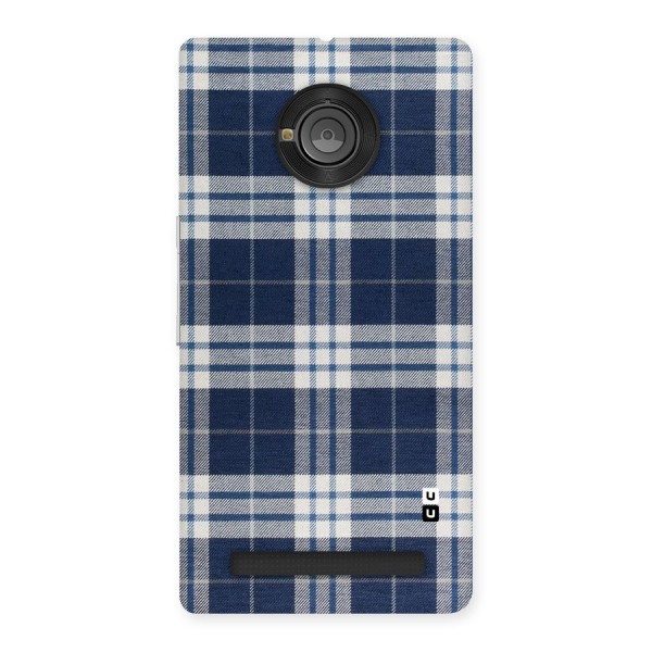 Blue White Check Back Case for Yu Yuphoria