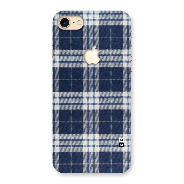 Blue White Check Back Case for iPhone 7 Apple Cut