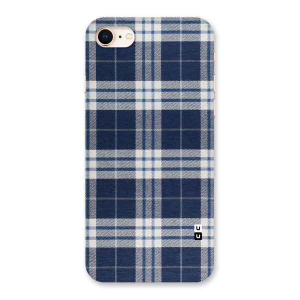 Blue White Check Back Case for iPhone 8