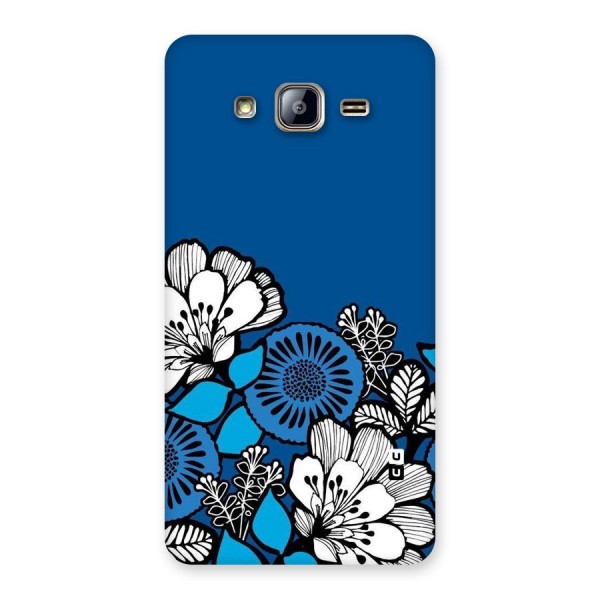 Blue White Flowers Back Case for Galaxy On5