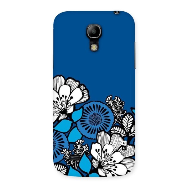 Blue White Flowers Back Case for Galaxy S4 Mini