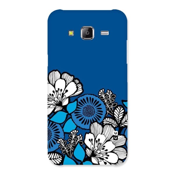 Blue White Flowers Back Case for Samsung Galaxy J5