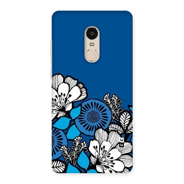 Blue White Flowers Back Case for Xiaomi Redmi Note 4