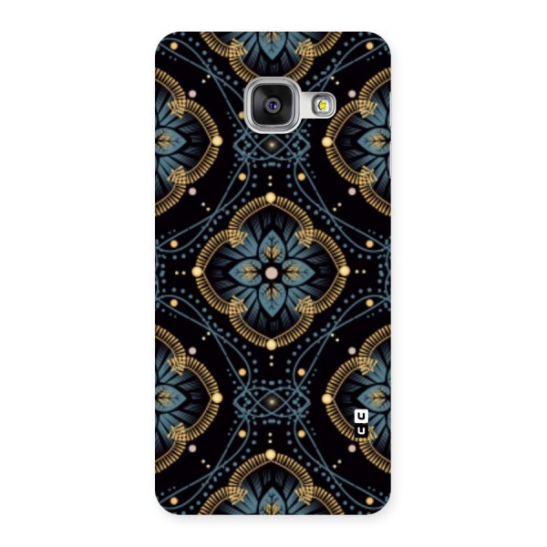 Blue With Black Flower Back Case for Galaxy A3 2016