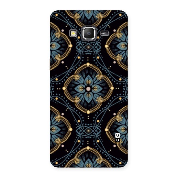 Blue With Black Flower Back Case for Galaxy Grand Prime