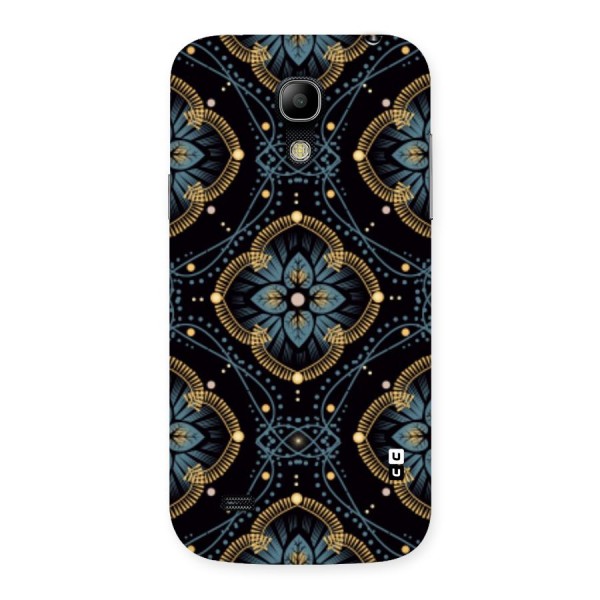 Blue With Black Flower Back Case for Galaxy S4 Mini