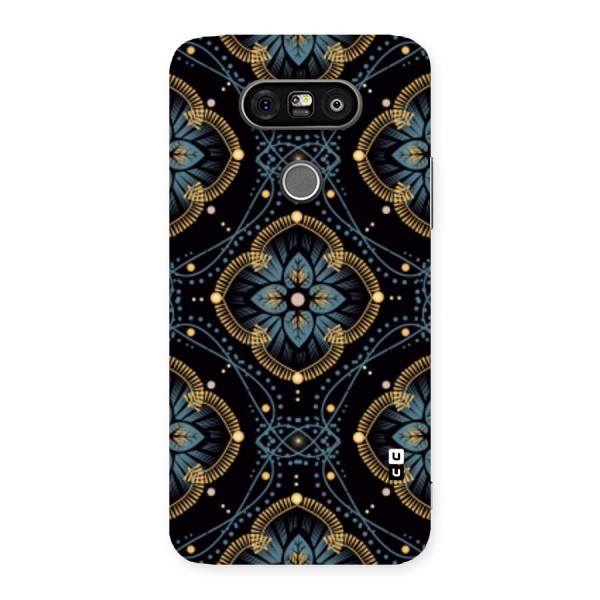 Blue With Black Flower Back Case for LG G5