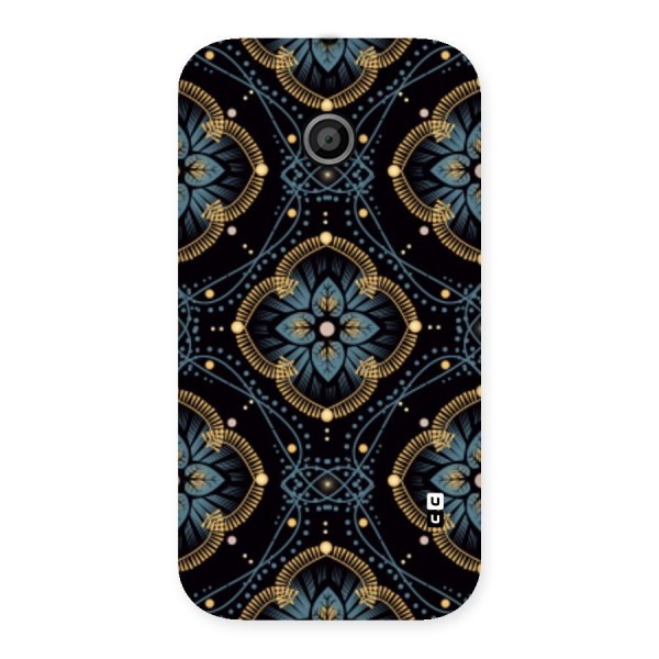 Blue With Black Flower Back Case for Moto E