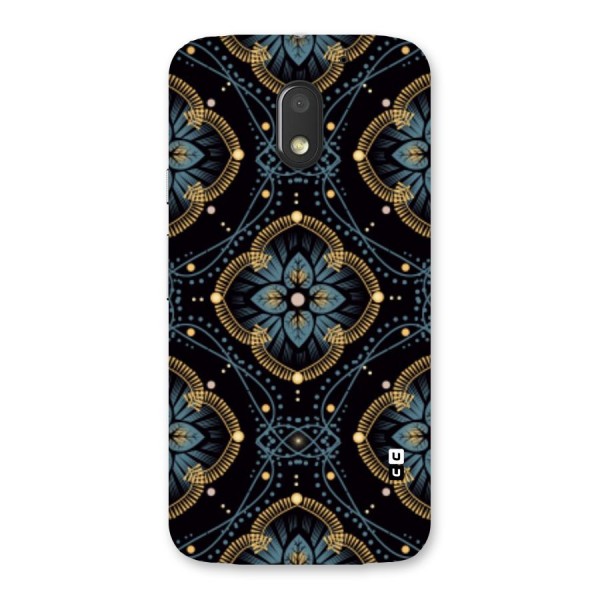 Blue With Black Flower Back Case for Moto E3 Power