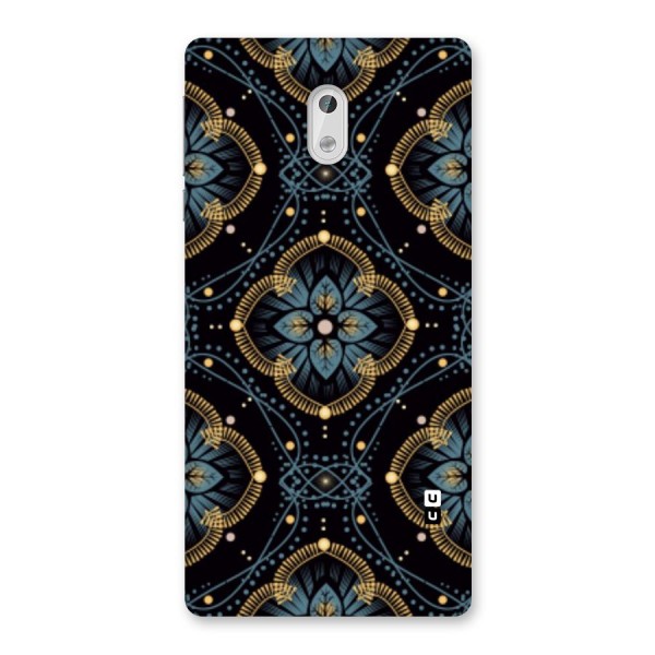 Blue With Black Flower Back Case for Nokia 3