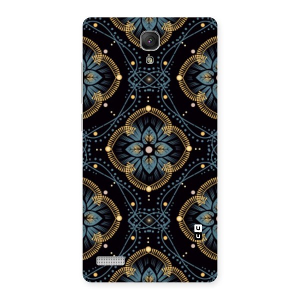 Blue With Black Flower Back Case for Redmi Note