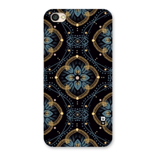 Blue With Black Flower Back Case for Redmi Y1 Lite