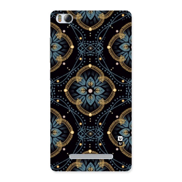 Blue With Black Flower Back Case for Xiaomi Mi4i