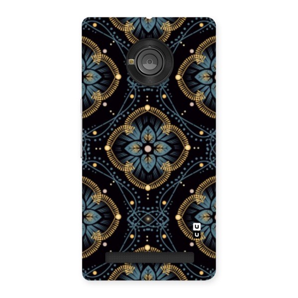 Blue With Black Flower Back Case for Yu Yuphoria