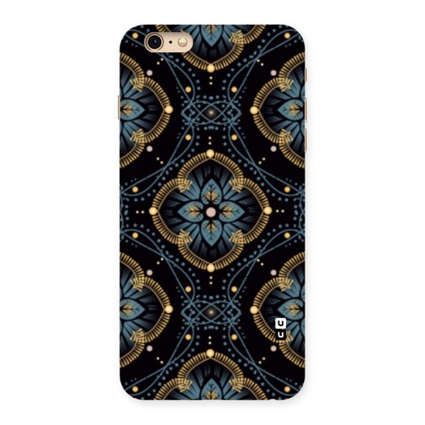 Blue With Black Flower Back Case for iPhone 6 Plus 6S Plus