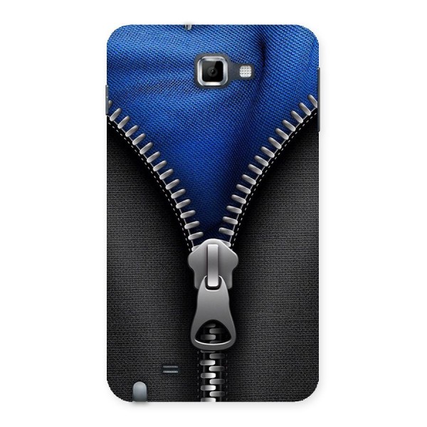 Blue Zipper Back Case for Galaxy Note