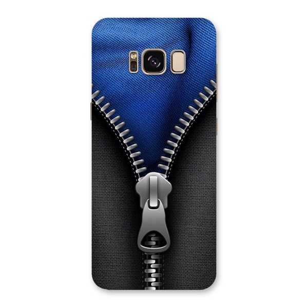 Blue Zipper Back Case for Galaxy S8