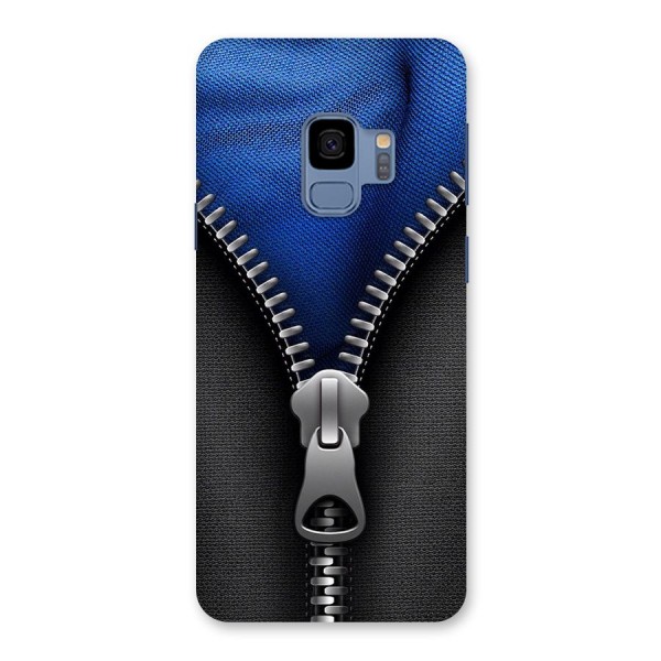 Blue Zipper Back Case for Galaxy S9