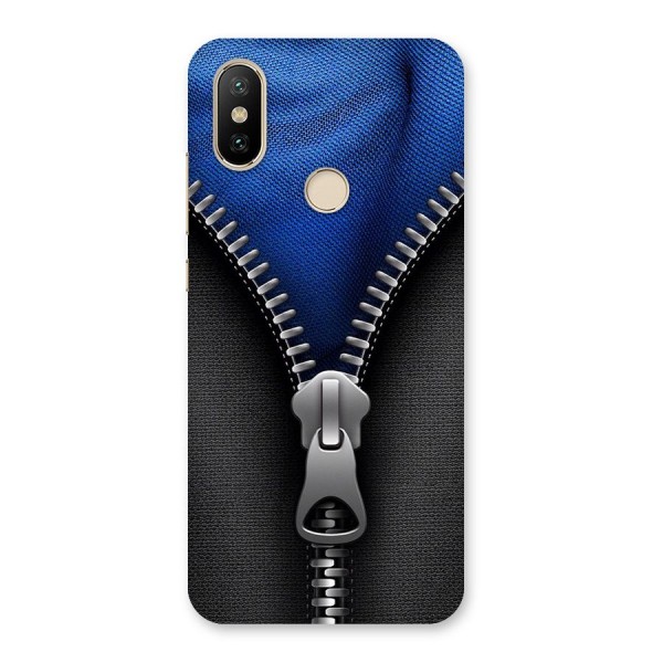 Blue Zipper Back Case for Mi A2