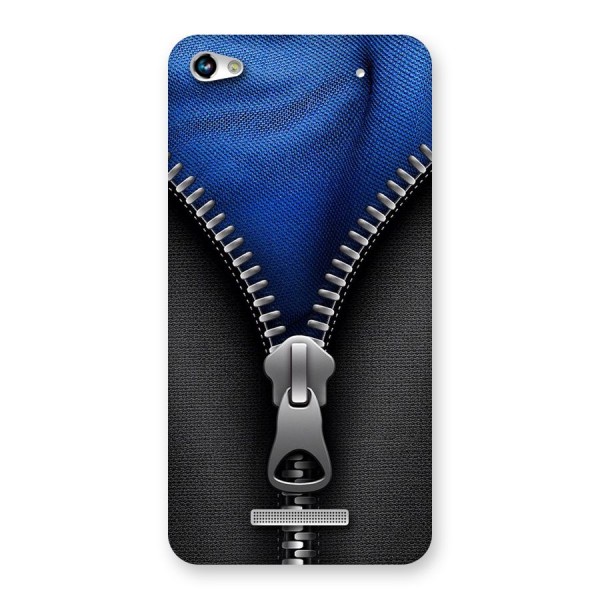 Blue Zipper Back Case for Micromax Hue 2