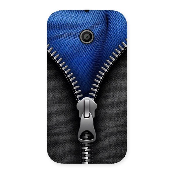 Blue Zipper Back Case for Moto E