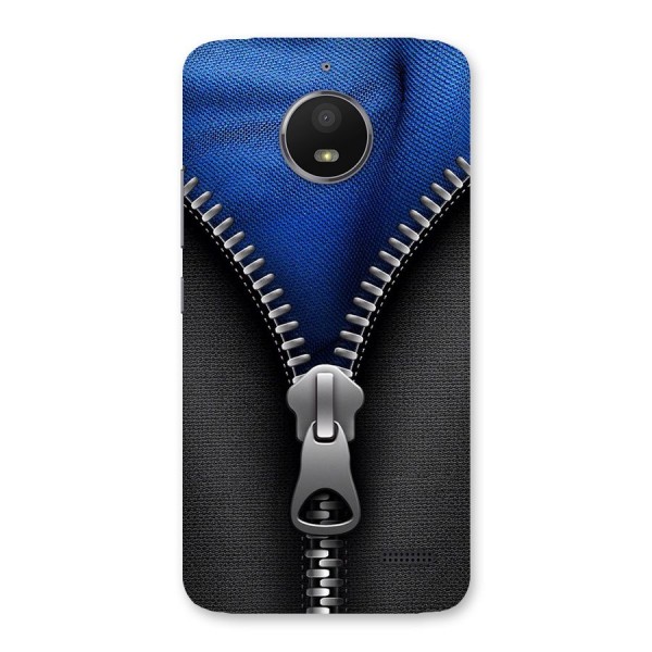 Blue Zipper Back Case for Moto E4