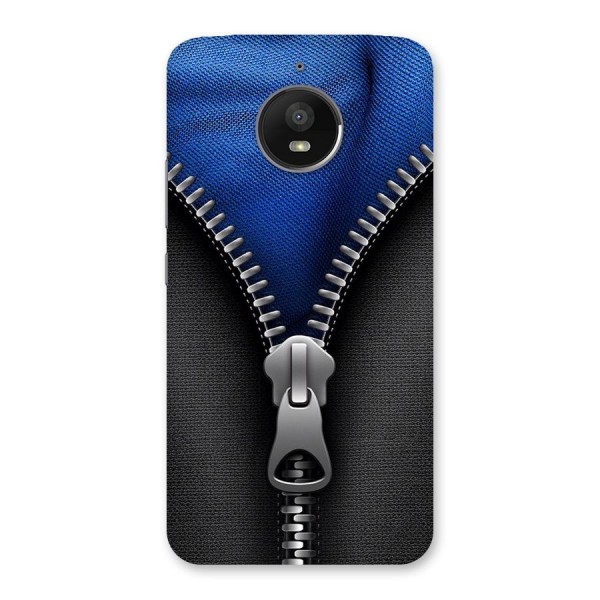 Blue Zipper Back Case for Moto E4 Plus