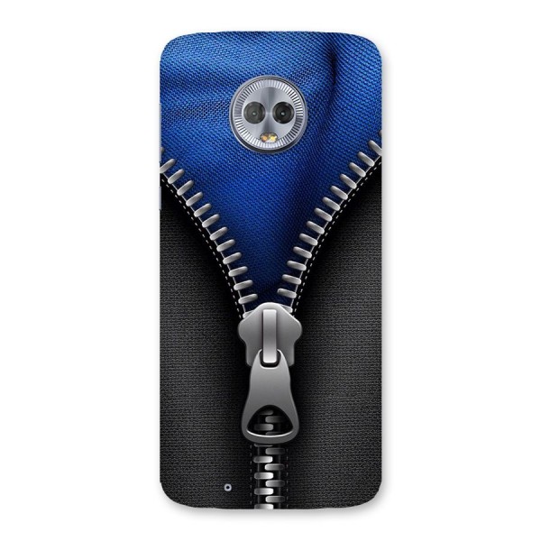 Blue Zipper Back Case for Moto G6