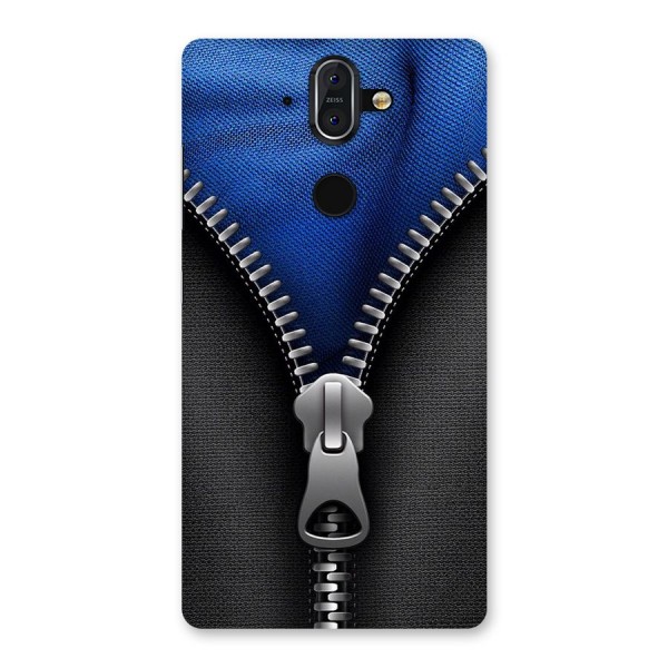 Blue Zipper Back Case for Nokia 8 Sirocco