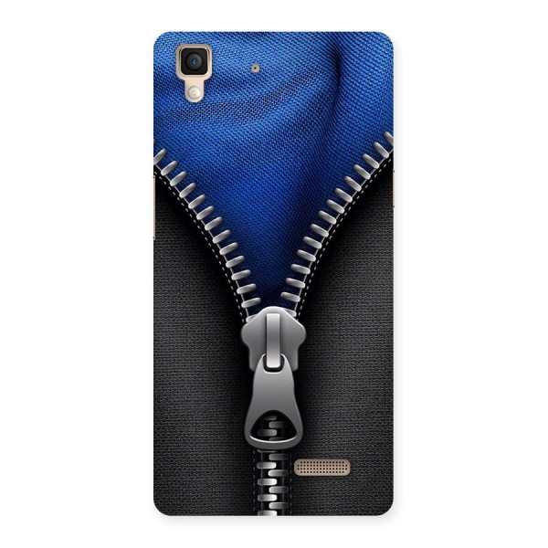 Blue Zipper Back Case for Oppo R7