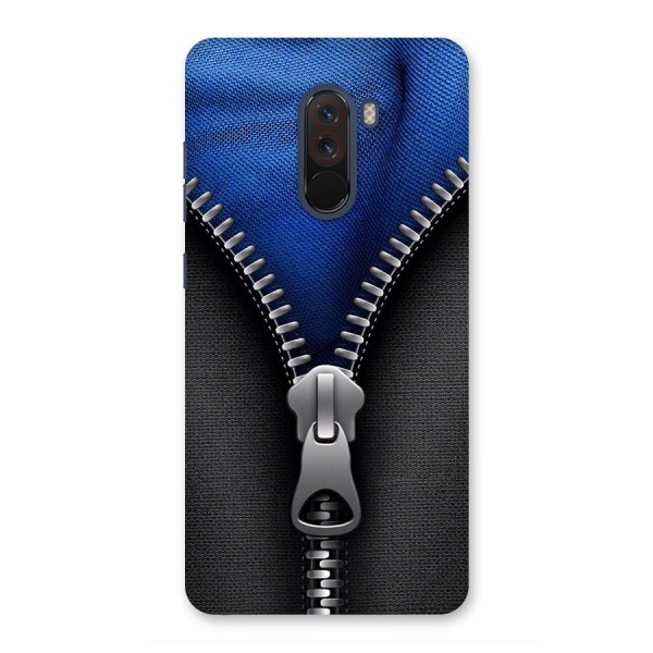 Blue Zipper Back Case for Poco F1