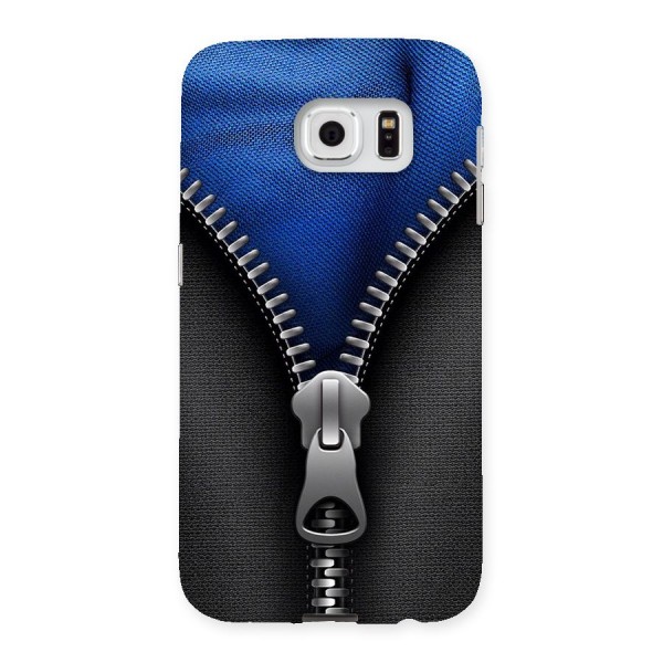 Blue Zipper Back Case for Samsung Galaxy S6